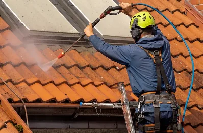 Démoussage et hydrofuge de toiture à Lanleff